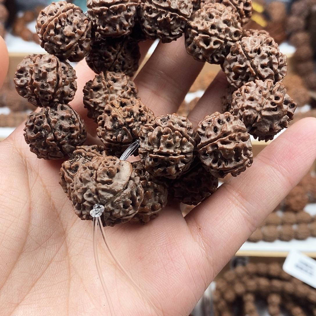 心***怡手串金刚菩提收藏版稀有精品红皮铁籽6瓣