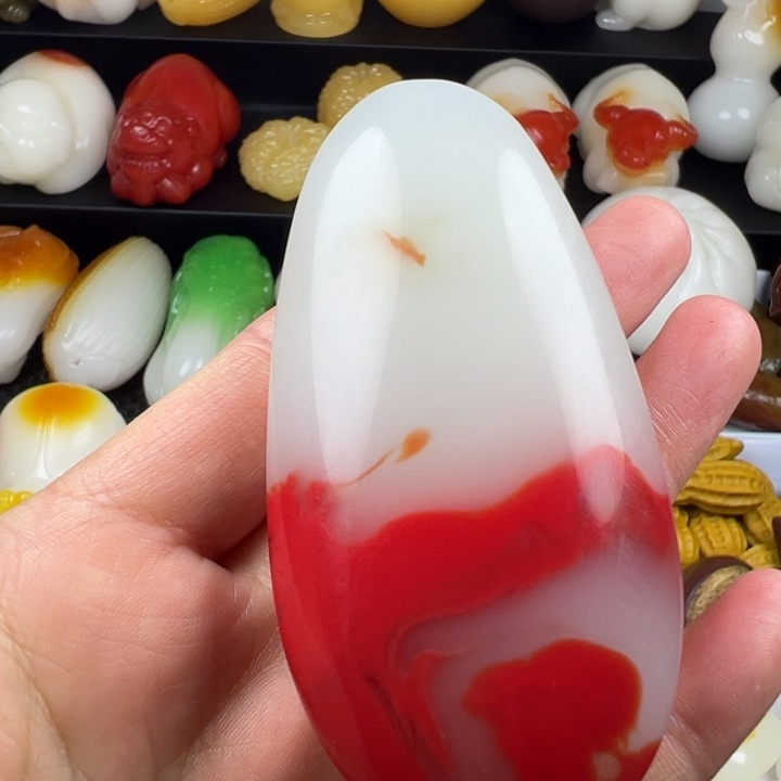 新疆戈壁五彩石金丝