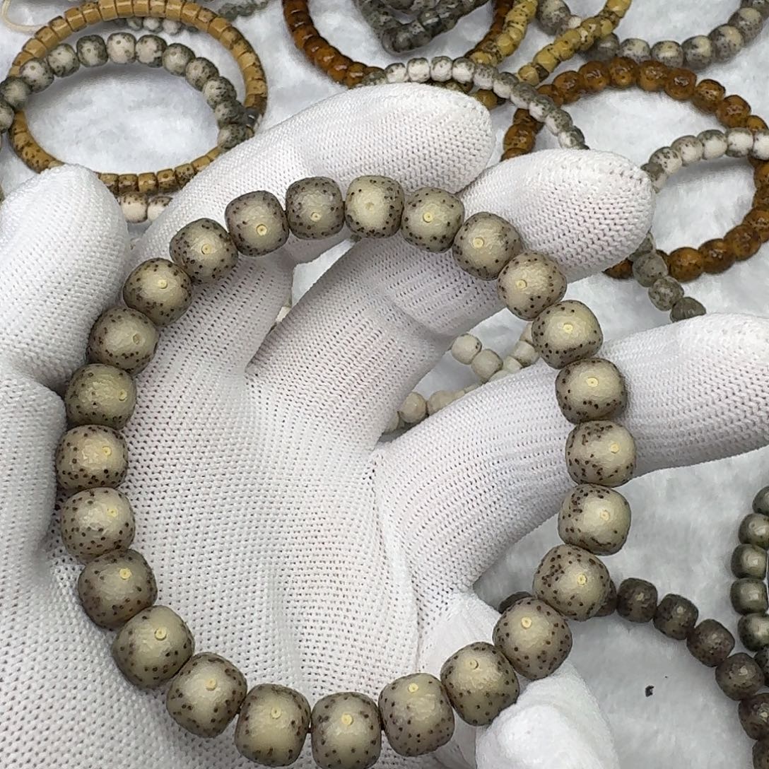 文***儿星月菩提吊坠灰冰大眼睛锤纹