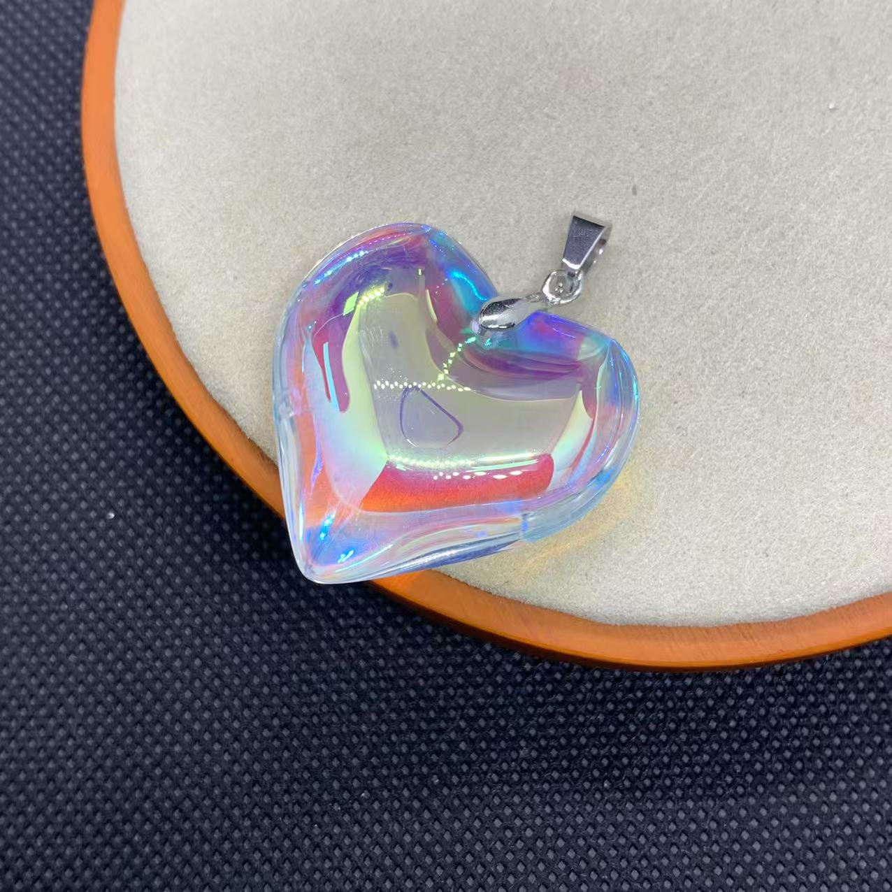 【火火珠宝推荐】馆藏轻奢爱心白宝吊坠DZ0099