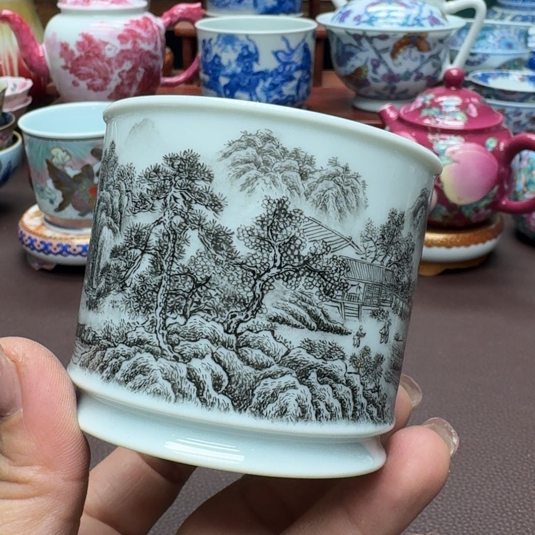 瓷片景德镇仿古手工制作精品展示