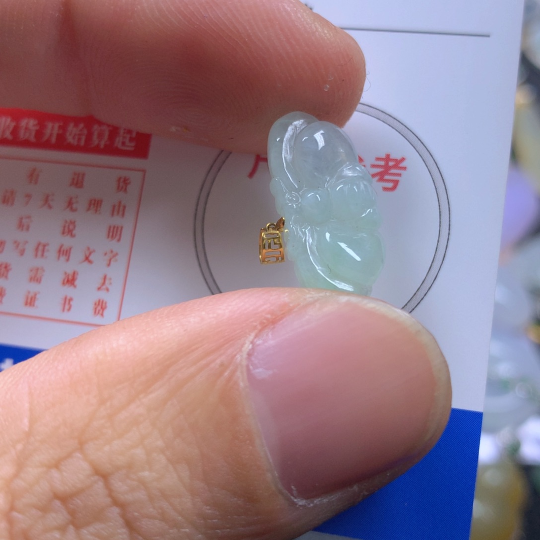 【闪购商品】翡翠颈饰18K金镶嵌翡翠