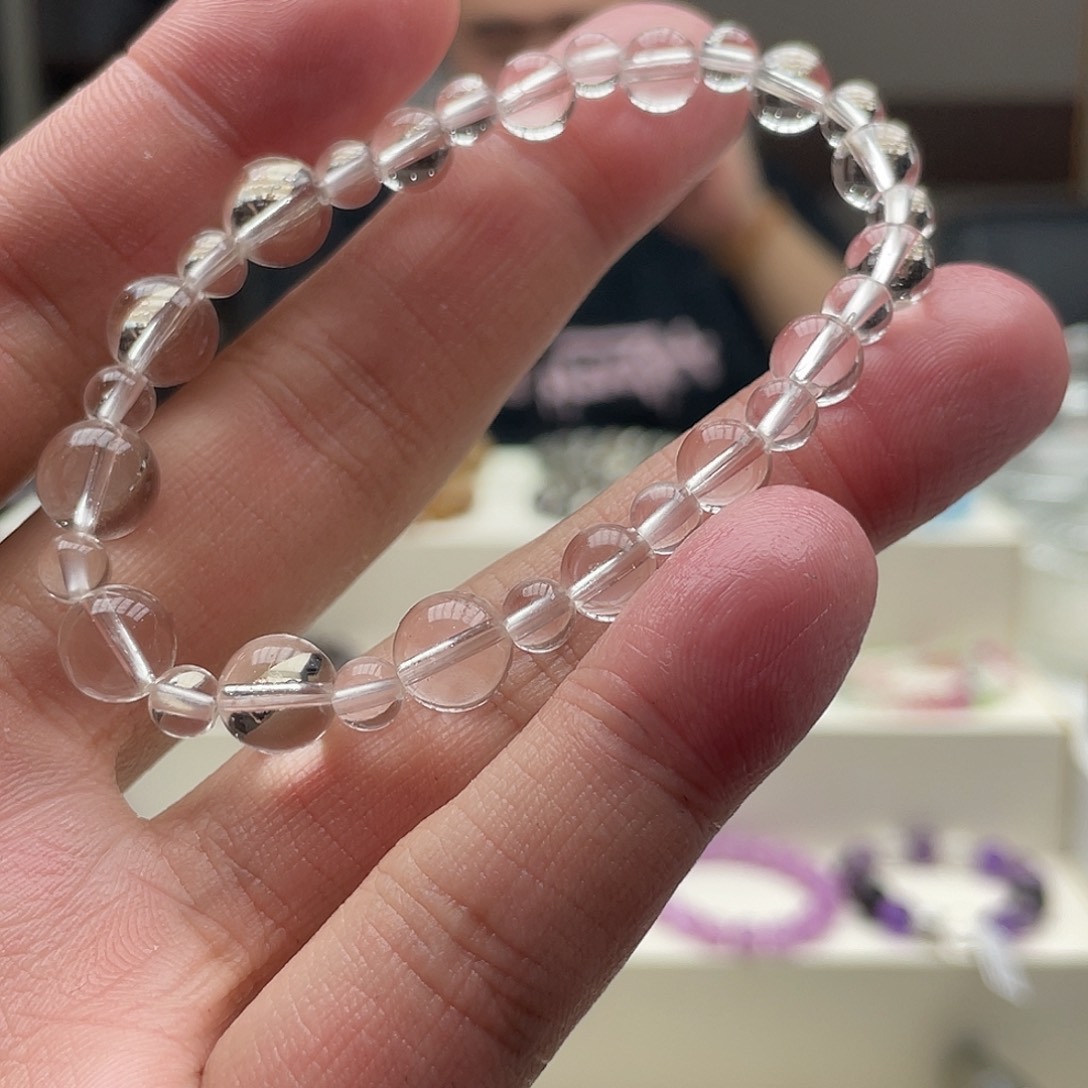 水晶手链未镶嵌白水晶手串