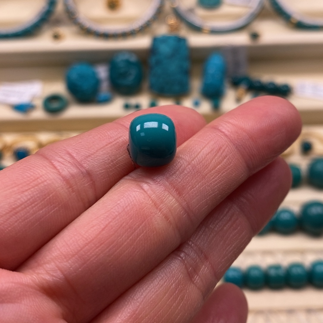 绿松石未镶嵌珠宝奇石直径10.2×9老型