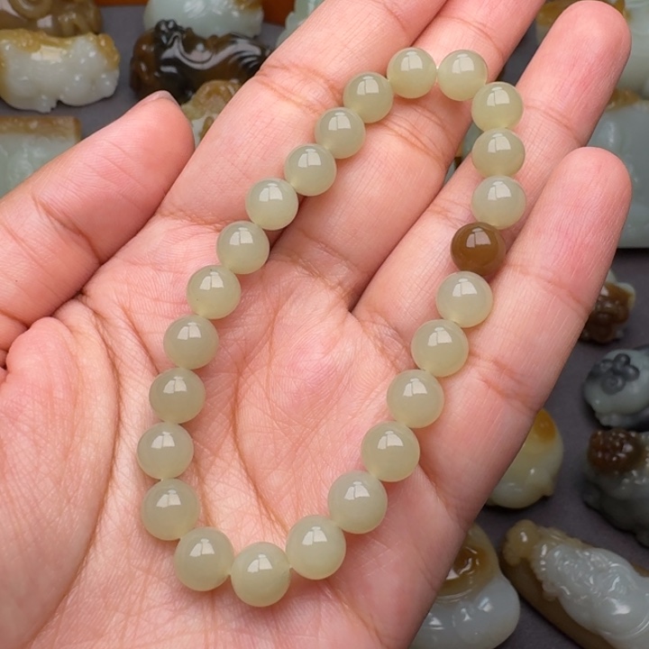 和田玉手串未镶嵌