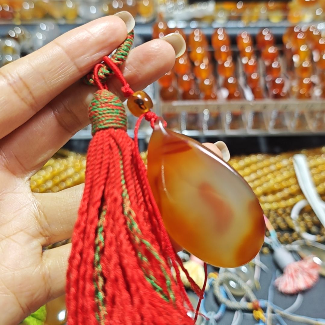 一***道玛瑙/玉髓未镶嵌手串