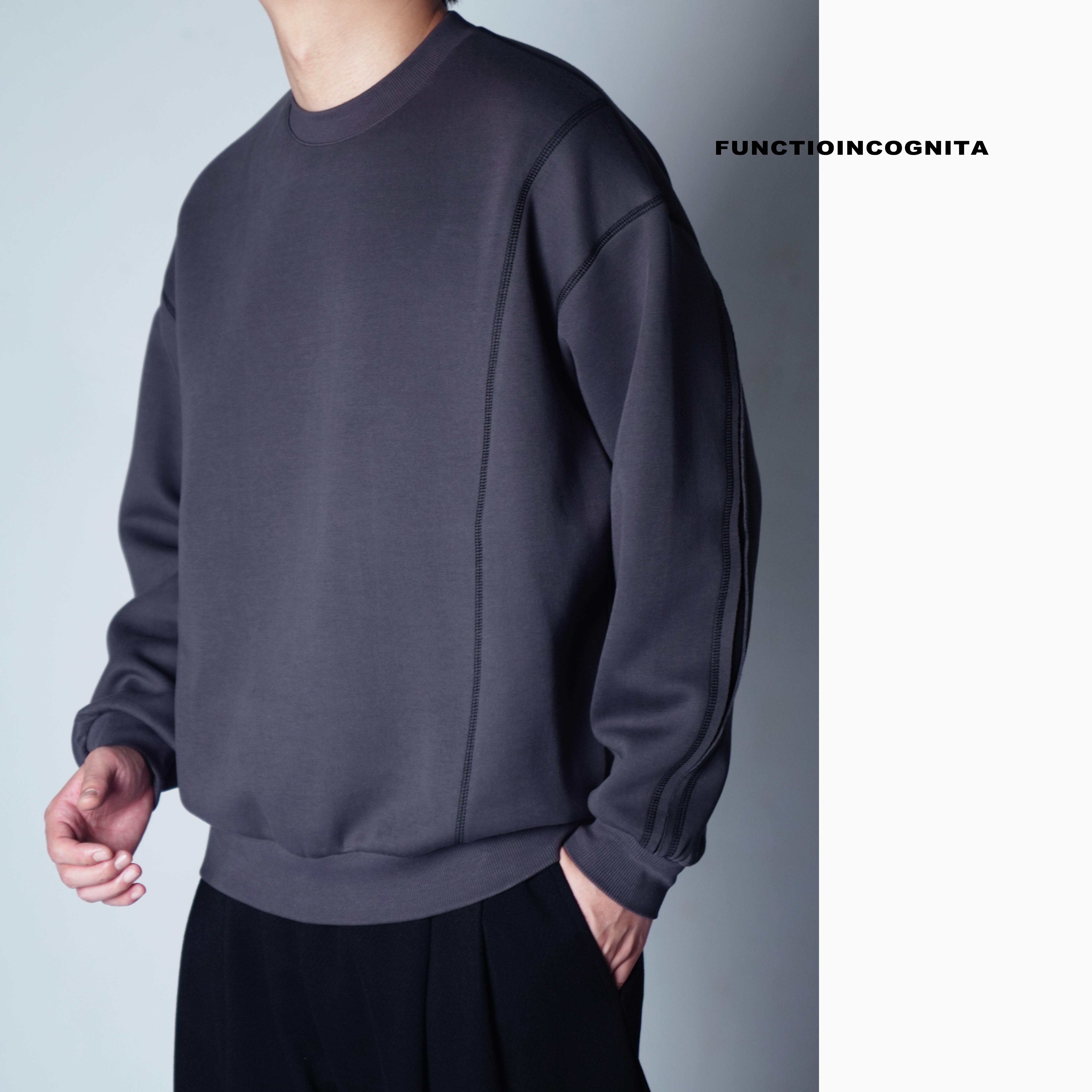 【拼接立裁休闲感卫衣】高级炭灰 立体剪裁