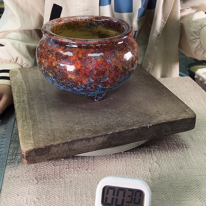 用***4泳坤堂石湾花盆陶瓷