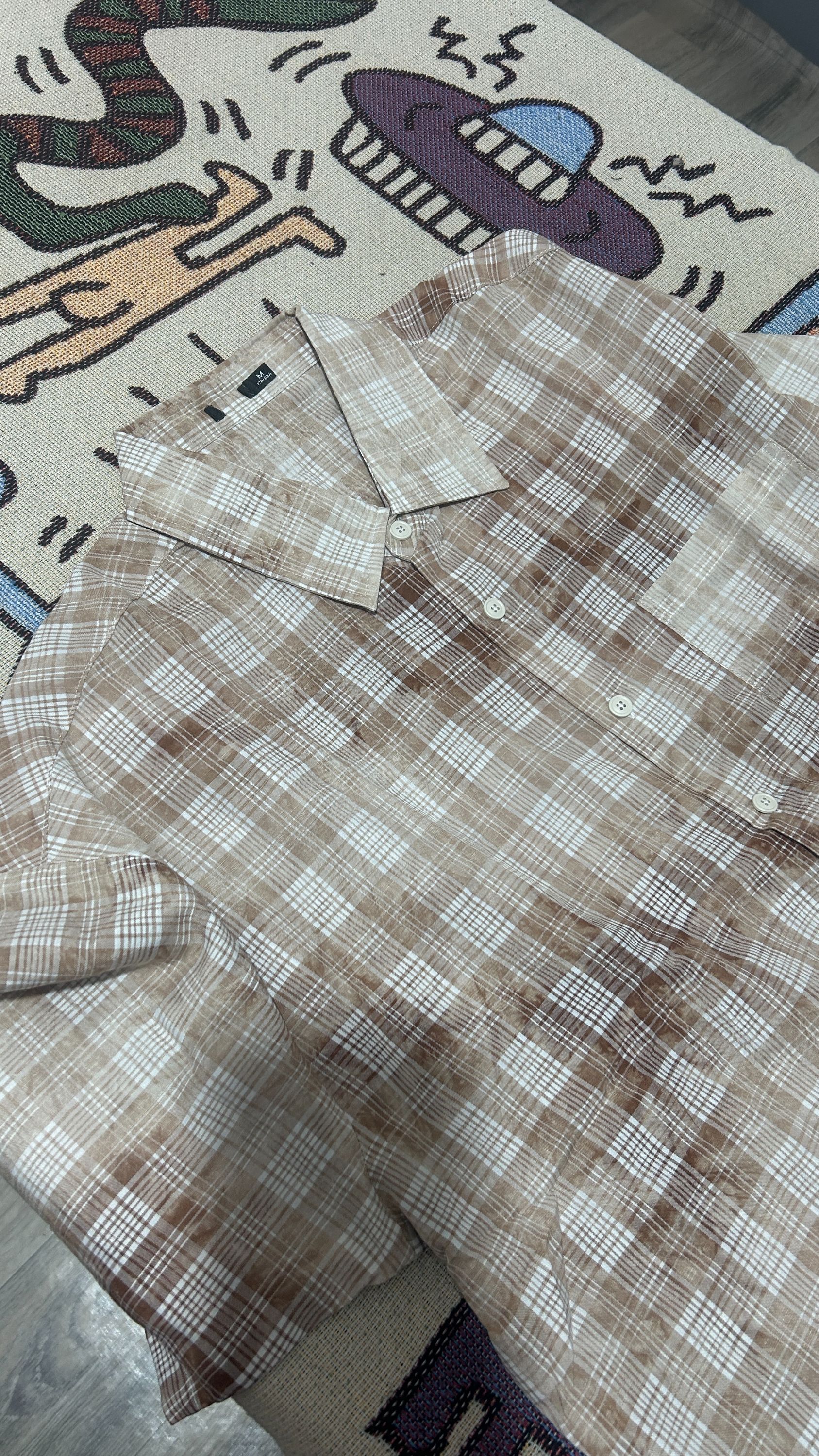 扎染短袖衬衫（剪标 介意慎拍）