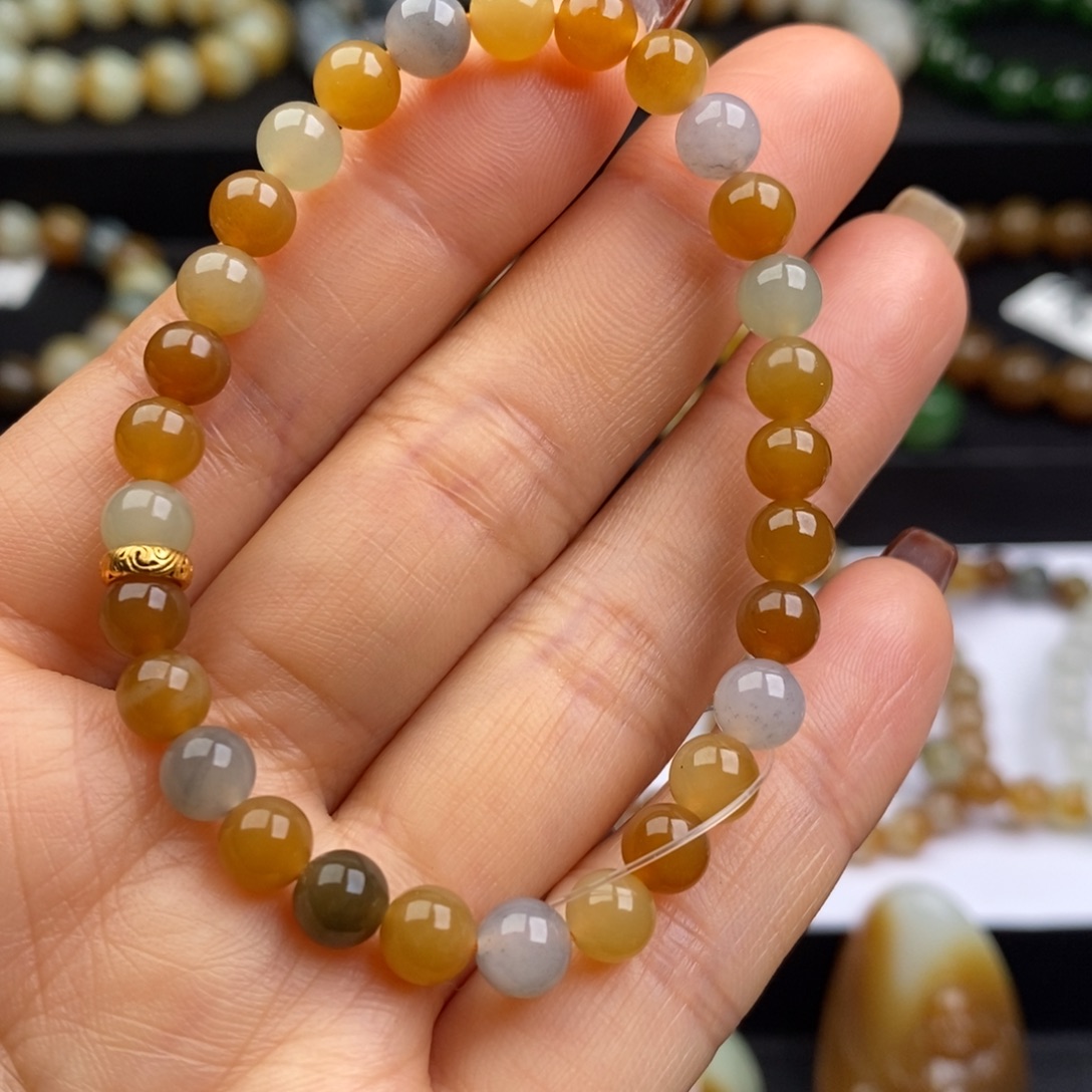 和田玉未镶嵌手串