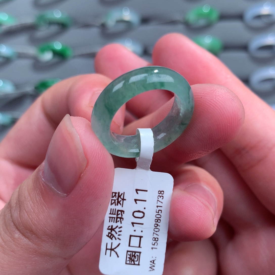 翡翠戒指未镶嵌天然