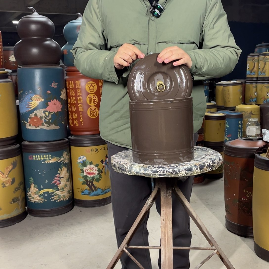 宜兴原矿紫砂茶叶罐