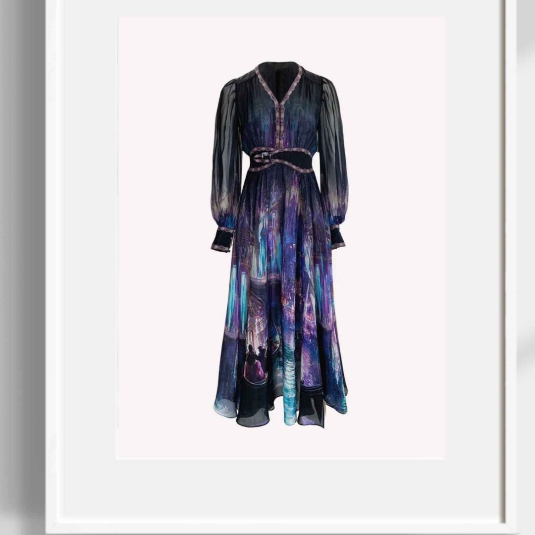 【2025款 色彩PARTY原创】桑蚕丝连衣裙HF25-1127