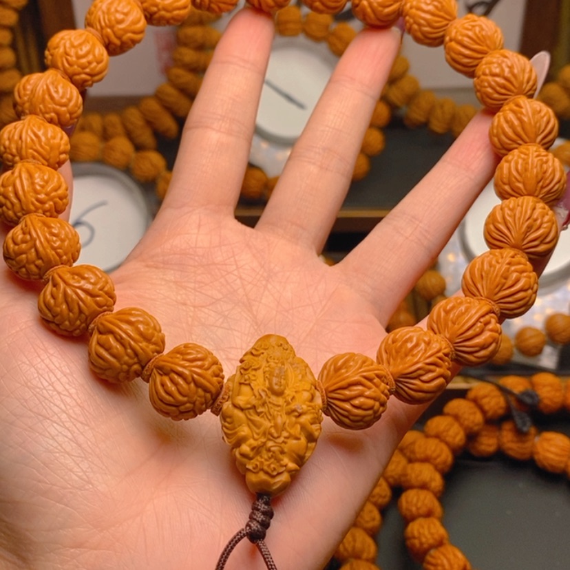 【闪购商品】桃核手串人****欢龙文桃核