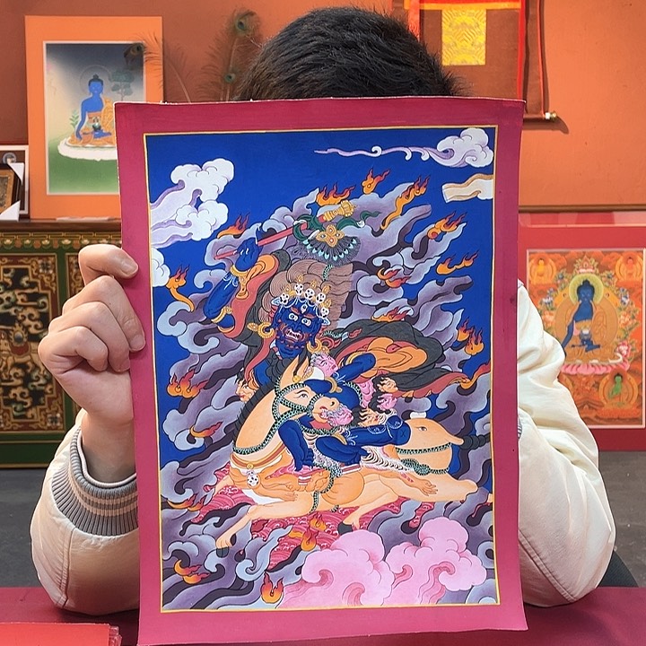 装裱画25×35纯手绘吉祥天