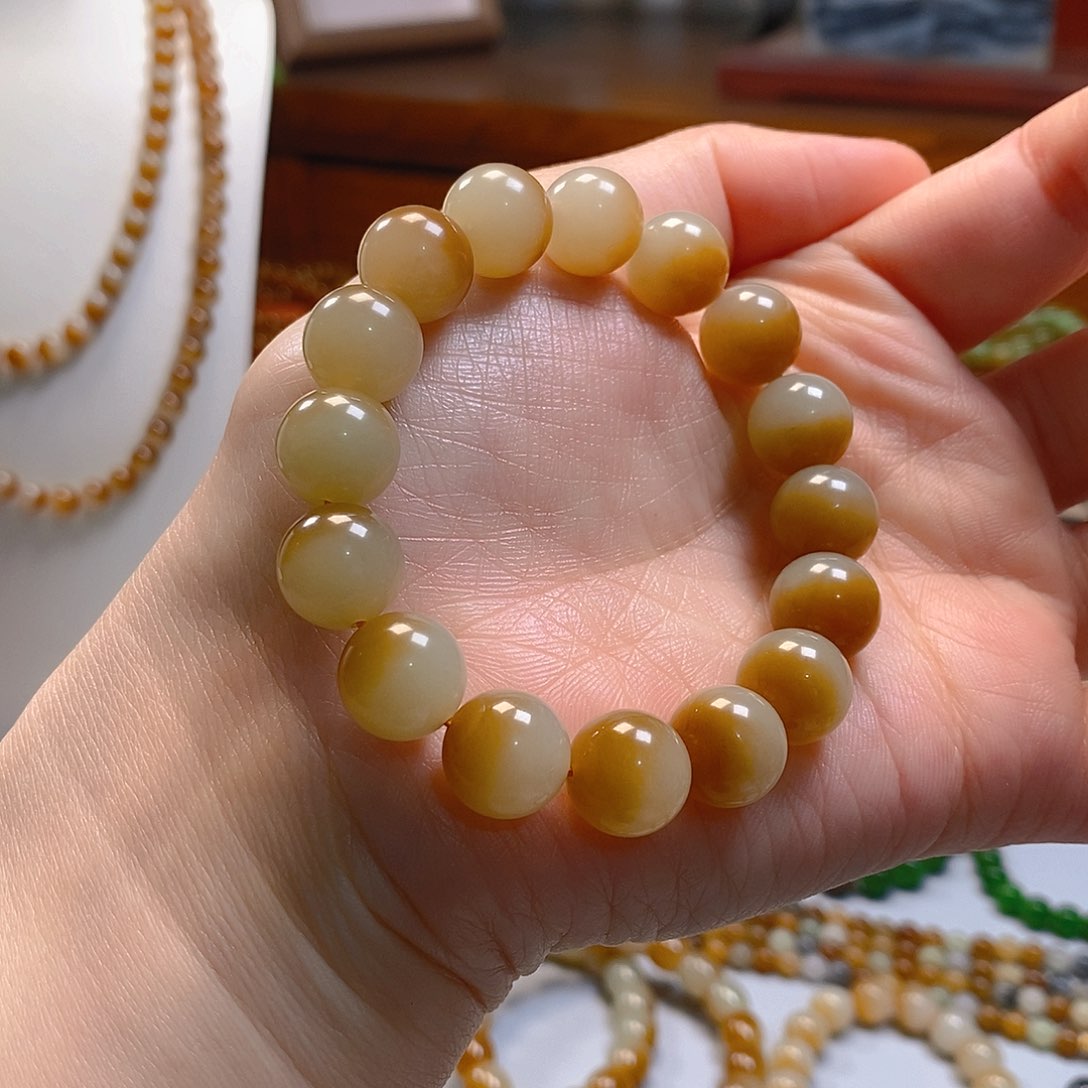 和田玉手串未镶嵌