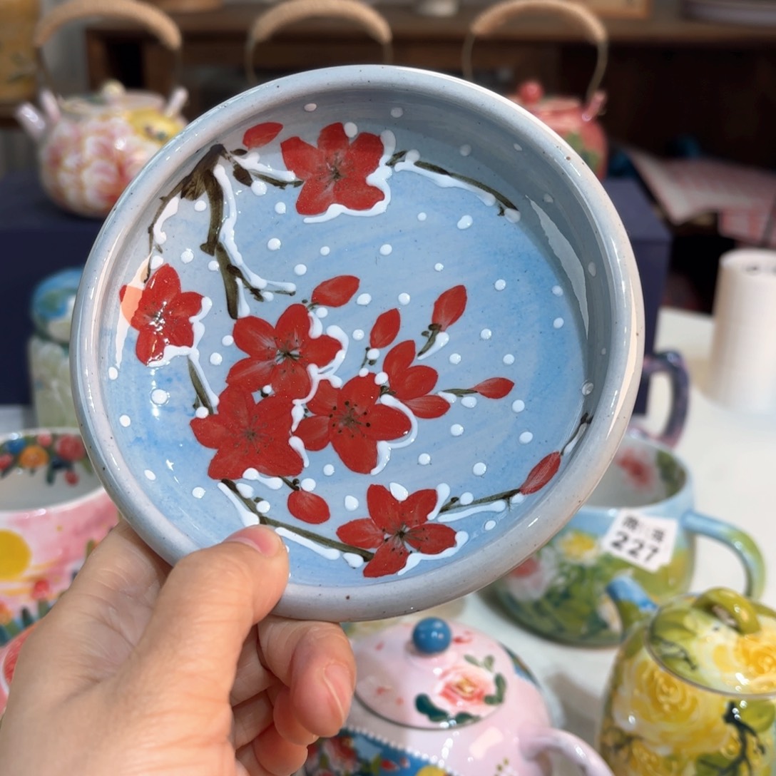 秋***秋景德镇手绘高温釉下彩陶瓷茶具