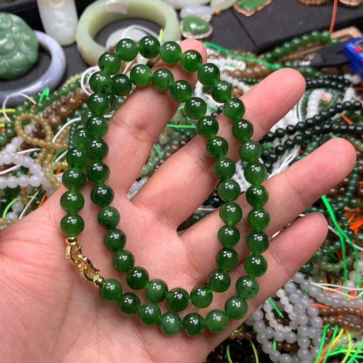 和田玉未镶嵌手链21