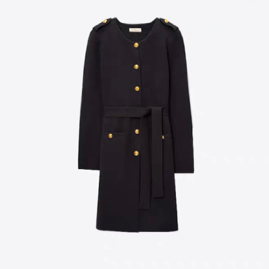 99新 TORY BURCH/汤丽柏琦  金属纽扣饰长袖针织外套 /M码/C00880
