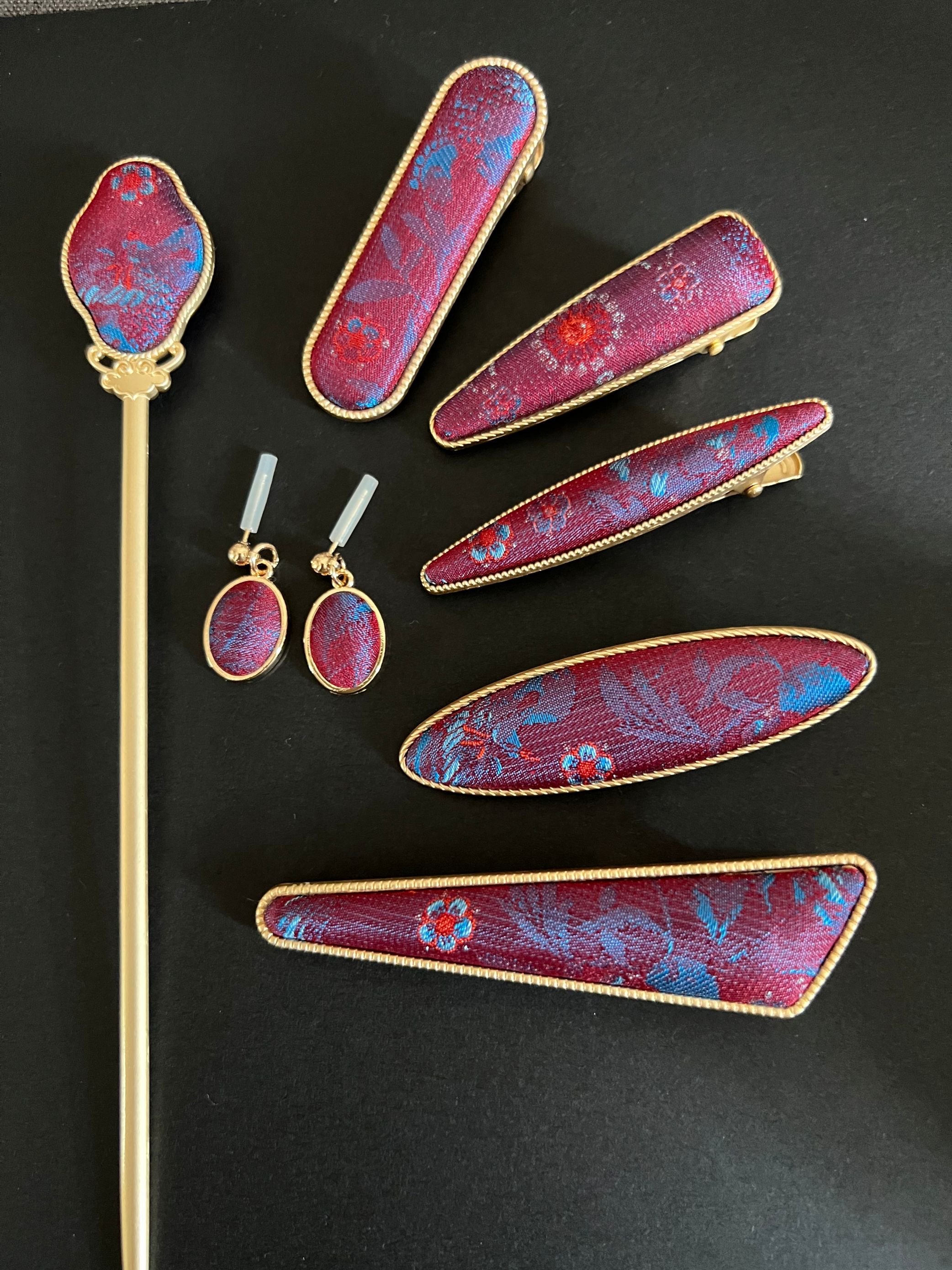 非遗宋锦手工发饰，手工不易NO退NO换，理性下单（直播间选款）