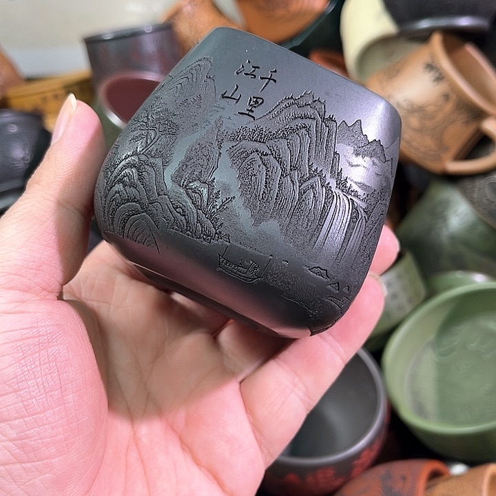 茶杯紫砂全手工紫砂主人杯 