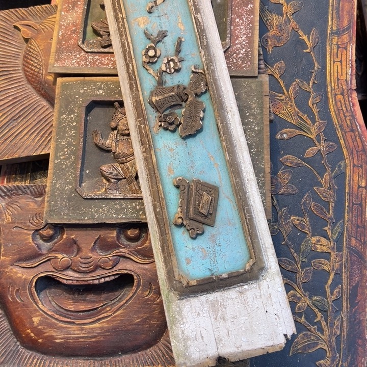 袁****香榧木老木雕花板艺术