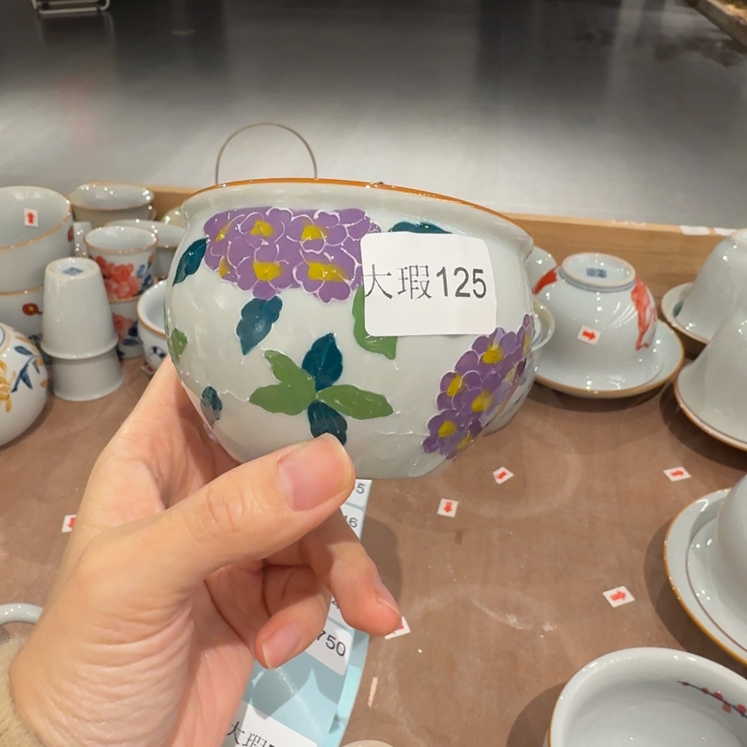 釉下手绘茶具微瑕