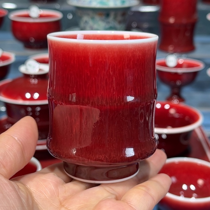 景德镇浅行窑竹节杯