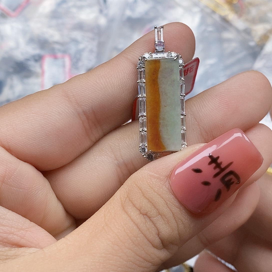 翡翠银S925镶嵌戒指