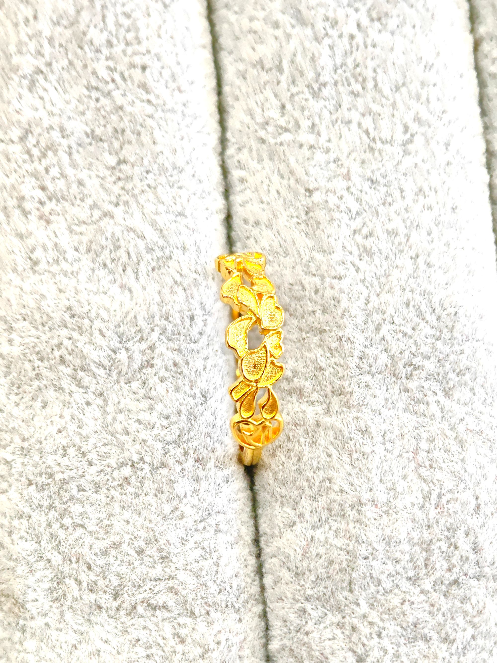 足银戒指 异形叶子戒指