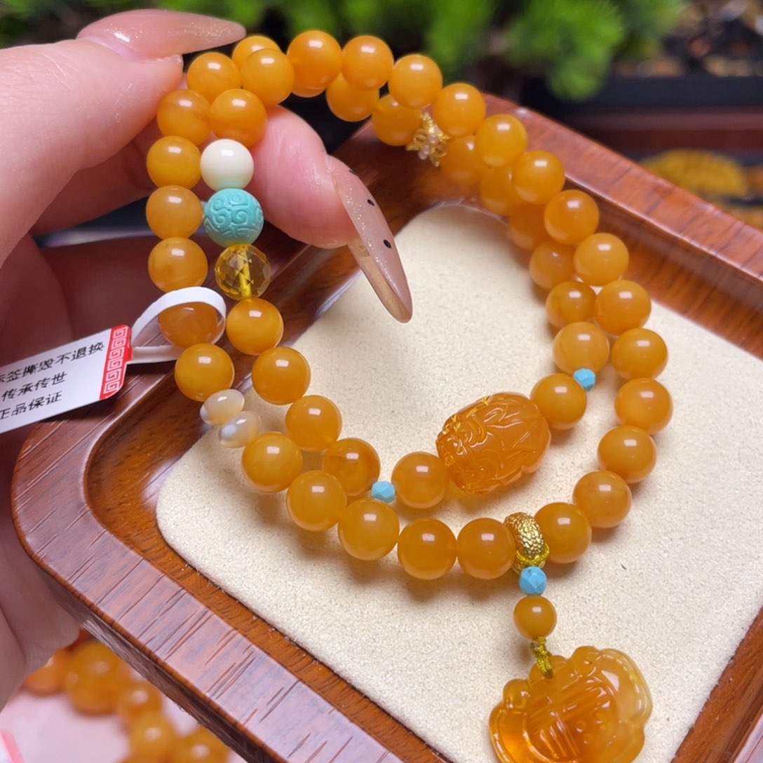 蜜蜡手链未镶嵌手串