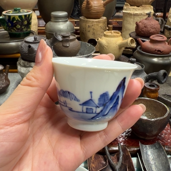 陶瓷杯青花茶器茶器茶器