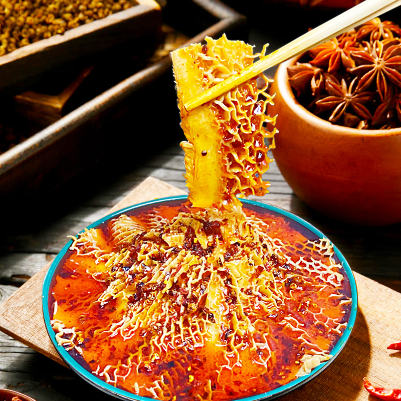 冷吃麻辣金钱肚熟食即食卤味牛肚条肉类下酒小零食休闲小吃500g