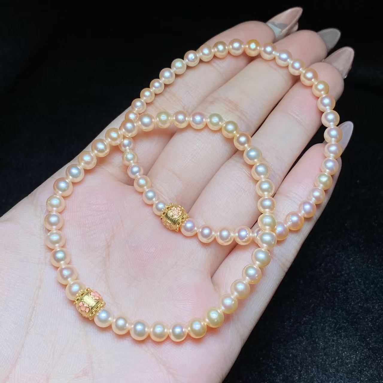 【小北好物】淡水珍珠DIY单圈手串约4mm+【多样性发一】QJ10X89