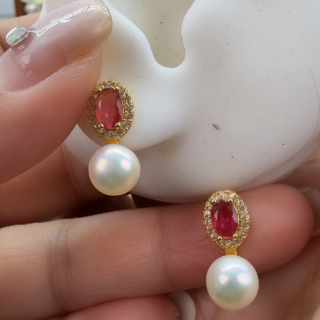 未镶嵌耳饰淡水珍珠