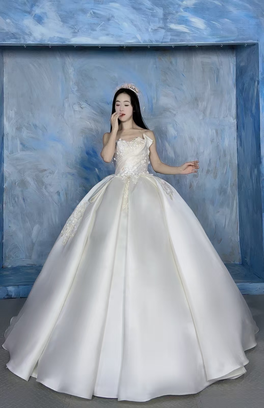 JIEYU手作婚纱【溯梦独白】专属定制（一件批发）结婚婚纱礼服锻面韩