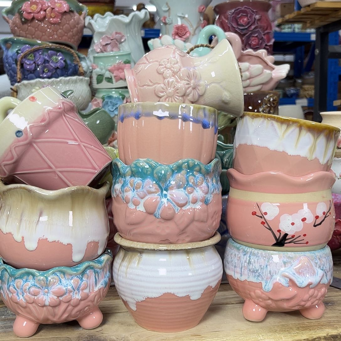 陶瓷陶瓷花盆特价上新口7-10厘米