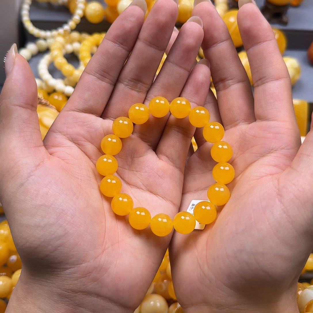 未镶嵌琥珀珠宝奇石同料12mm