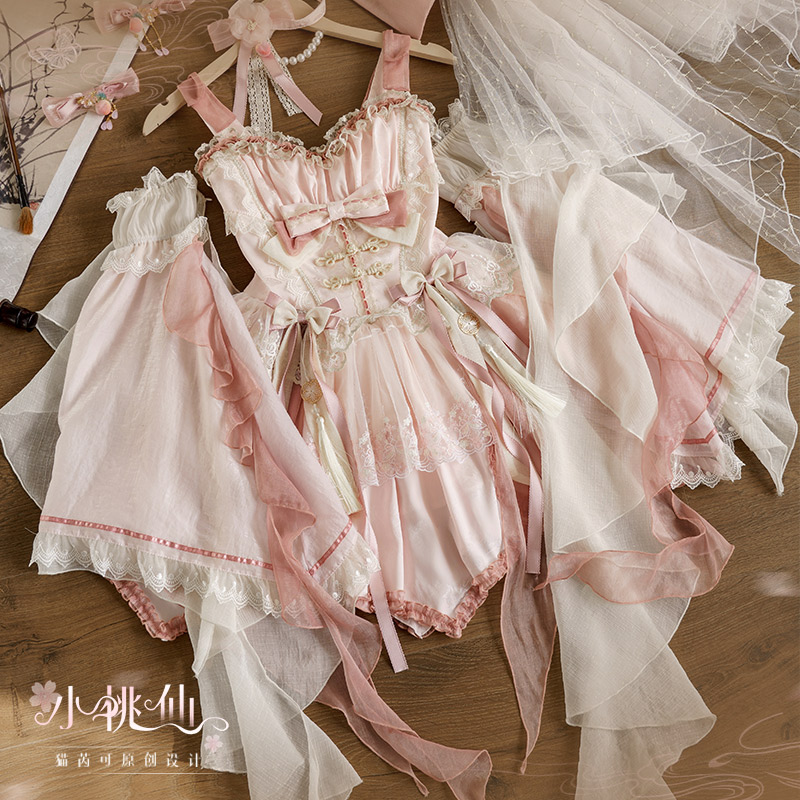 【尾款小物】小桃仙JSK猫芮可原创lolita春中华风甜美可爱洛丽塔裙