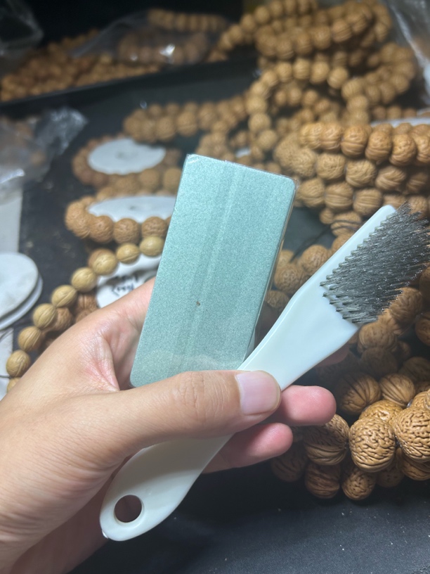 文玩猪鬃刷钢丝刷金刚专用核桃打底保养清理刷子