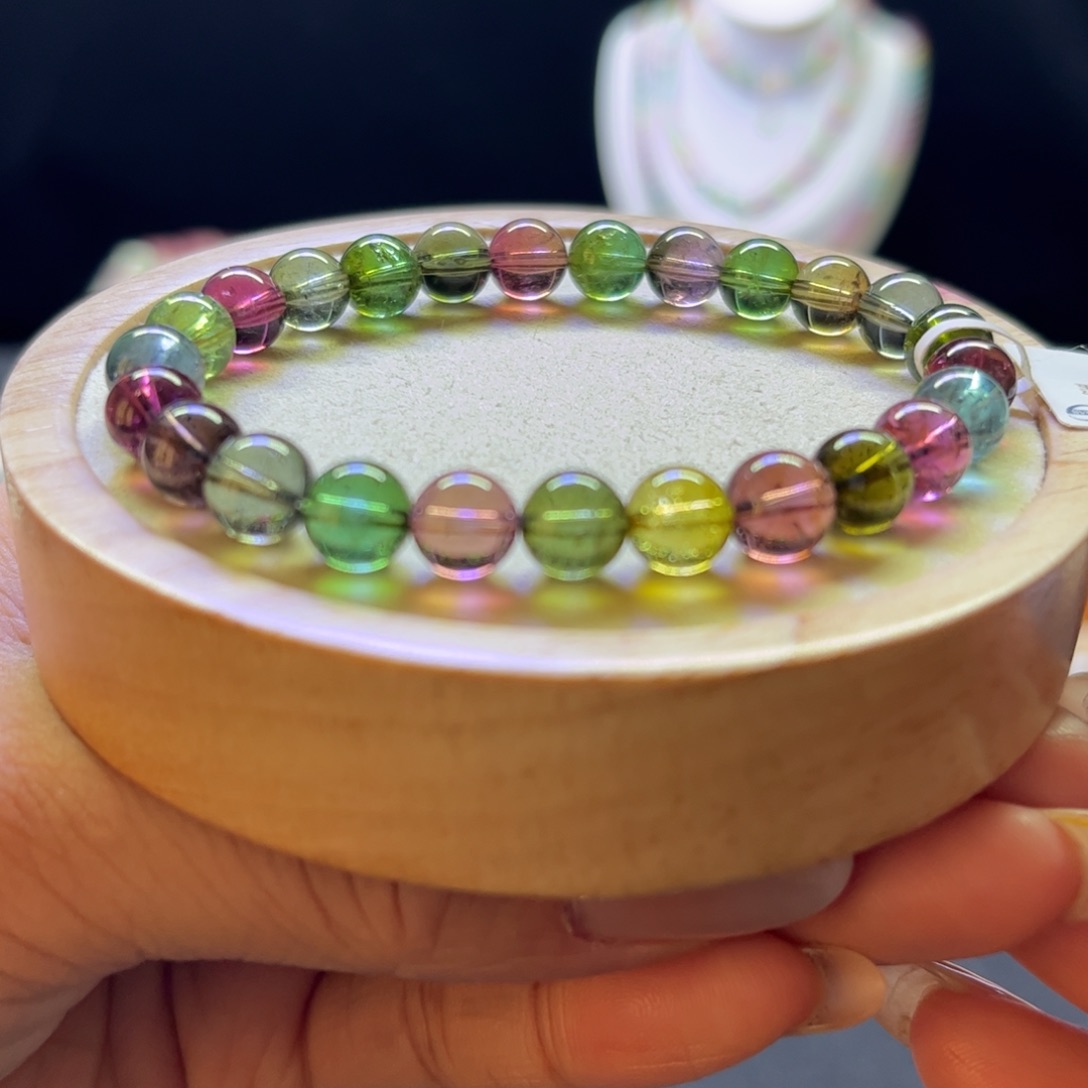 未镶嵌手链碧玺糖果7.8mm