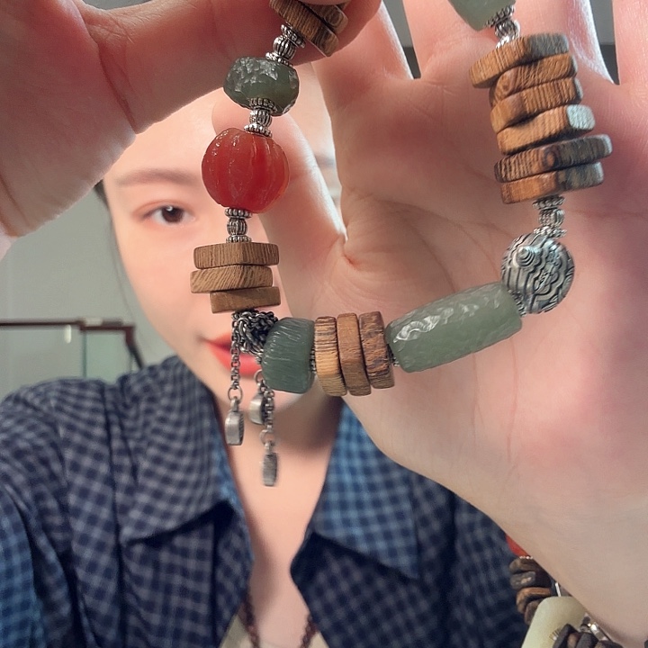 鬼***妖未镶嵌手链和田玉（糖玉）