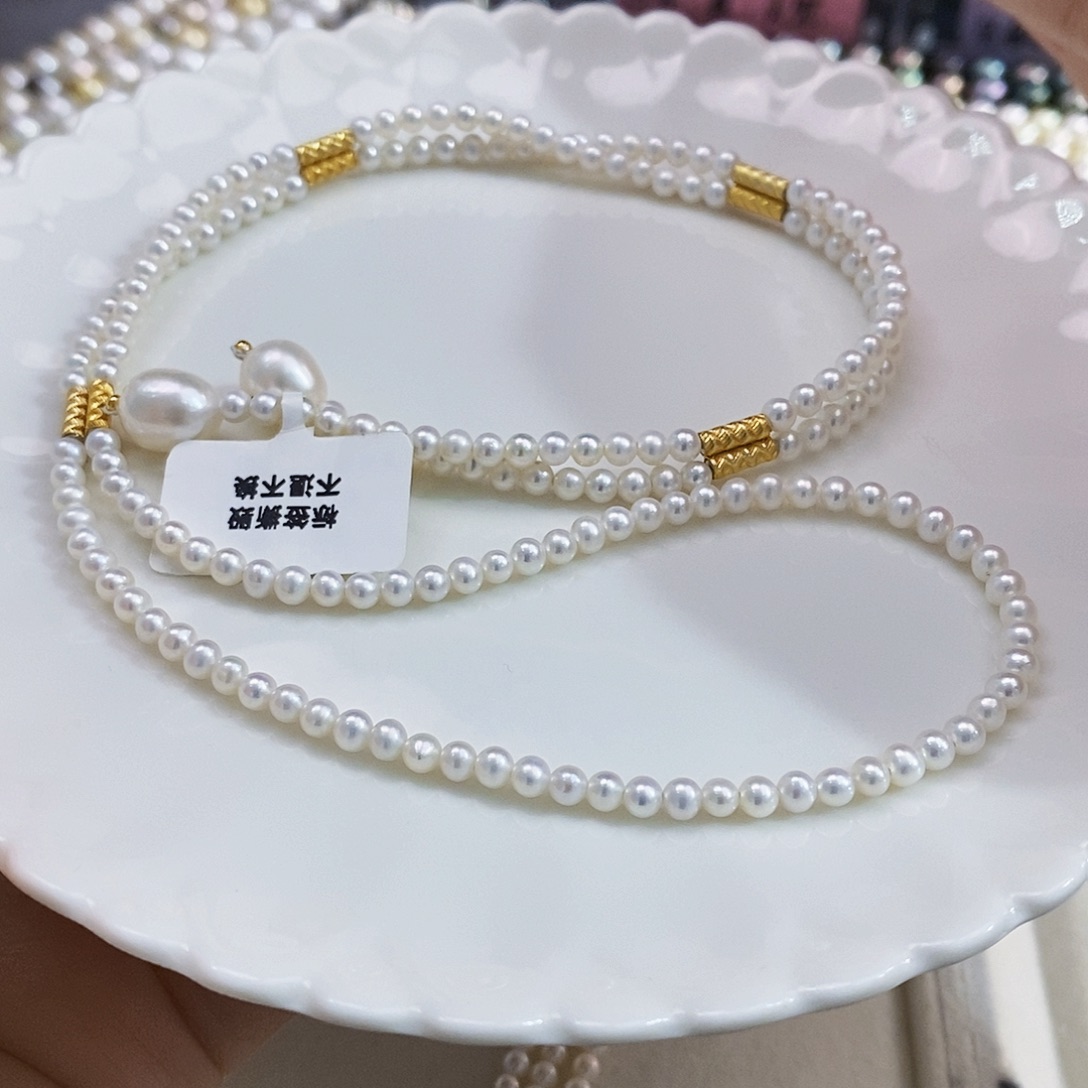 未镶嵌特价清库存极光项链淡水珍珠