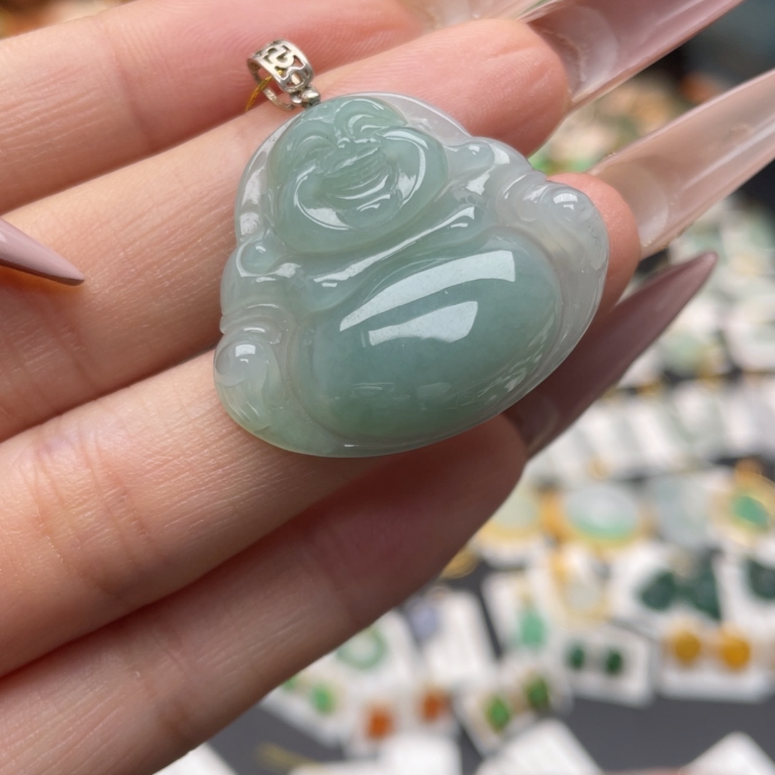 翡翠银S925镶嵌颈饰