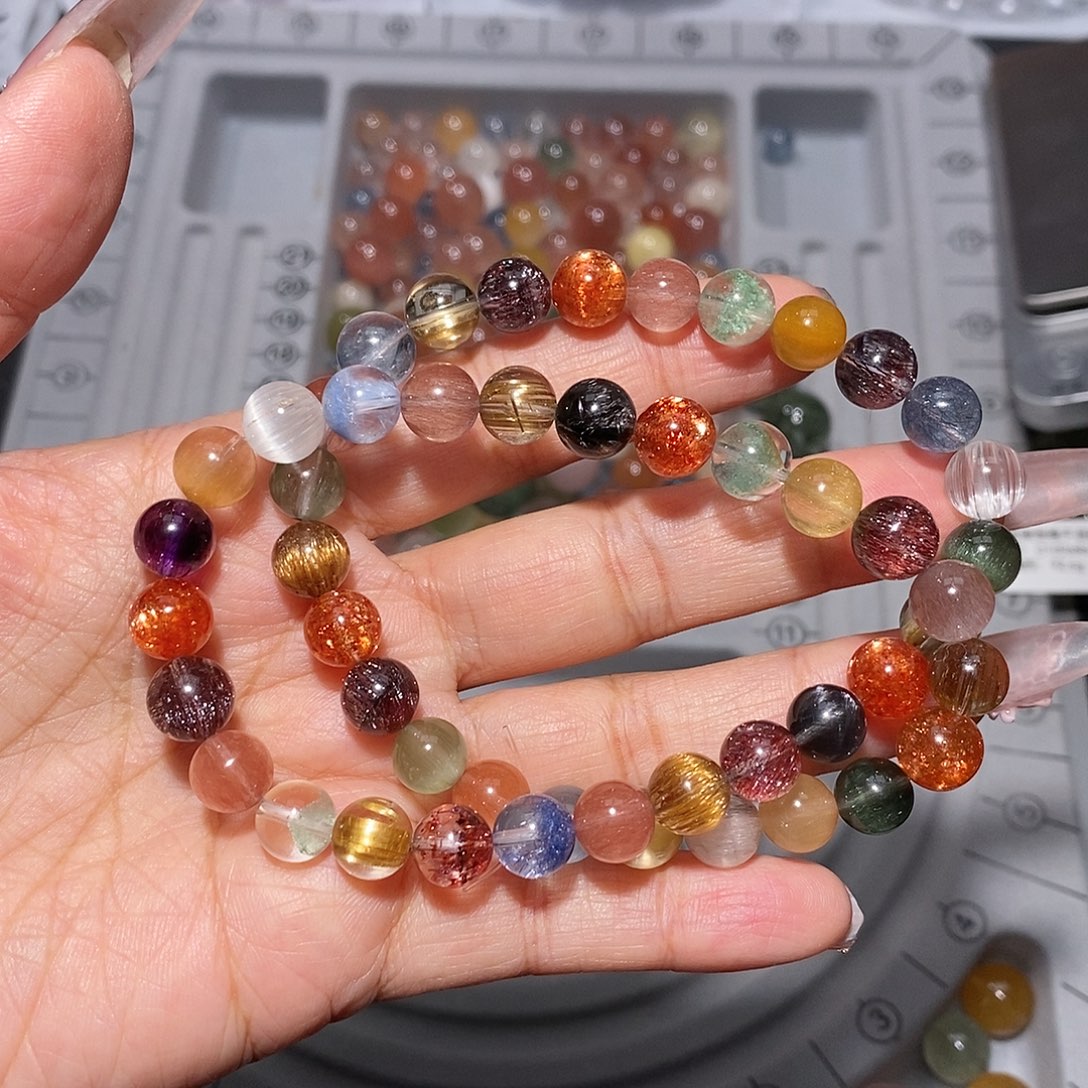 林***梦手链水晶18K金镶嵌多宝（项链定制）