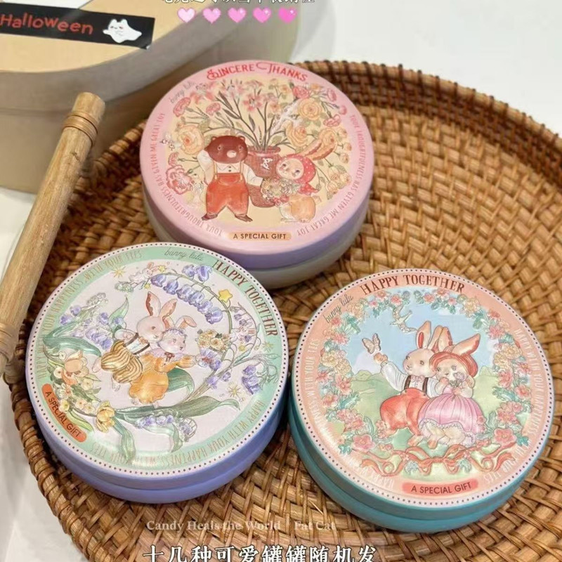 百草梨膏糖可爱梨膏清凉润喉甜美罐装手工润糖圣诞节生日礼物铁盒