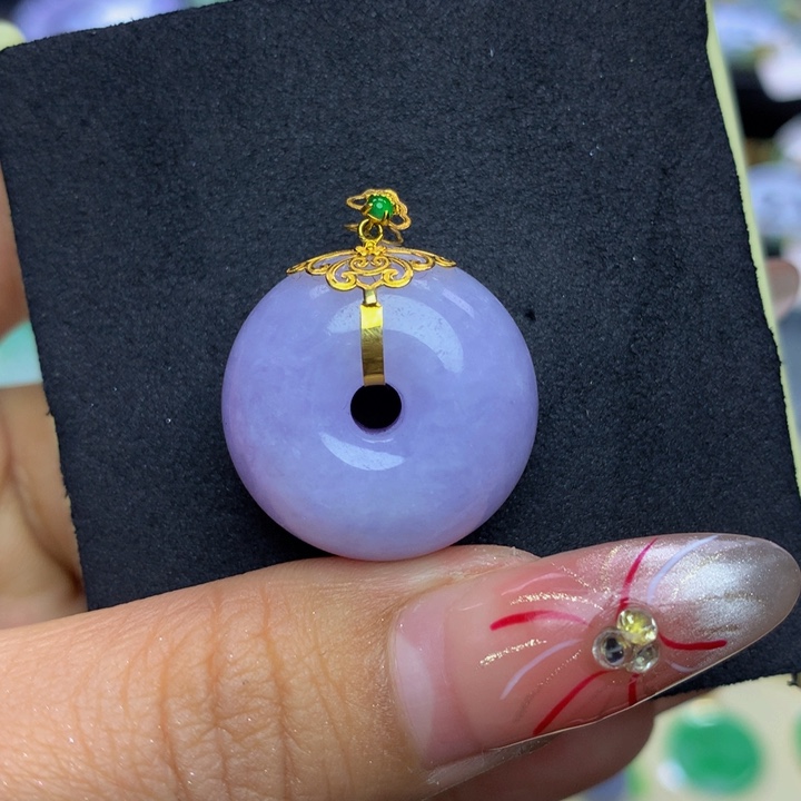 翡翠手链18K金镶嵌翡翠