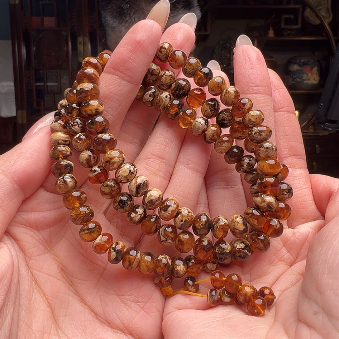 琥珀裸石未镶嵌抚顺琥珀20497-2。7mm