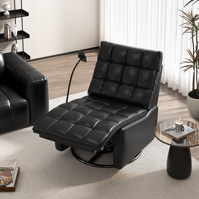 【全友家居】102985QYC多功能真皮单人椅子可躺可睡懒人沙发