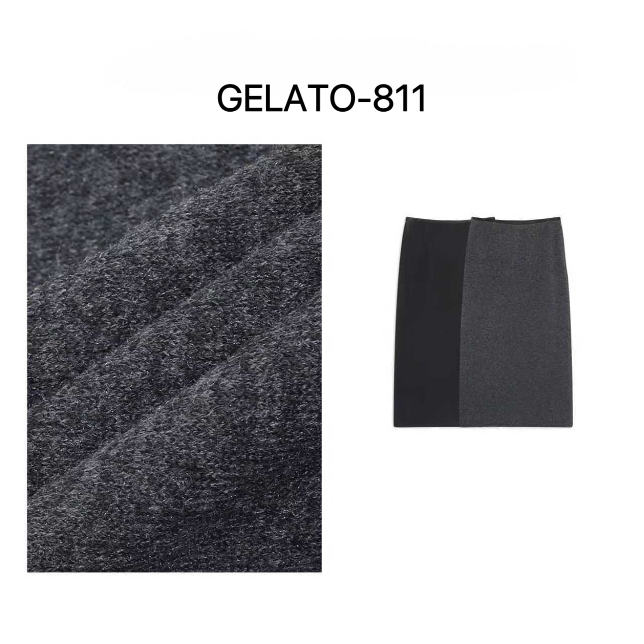 GELATO-811冬季加绒加厚松紧腰老钱风半裙256620